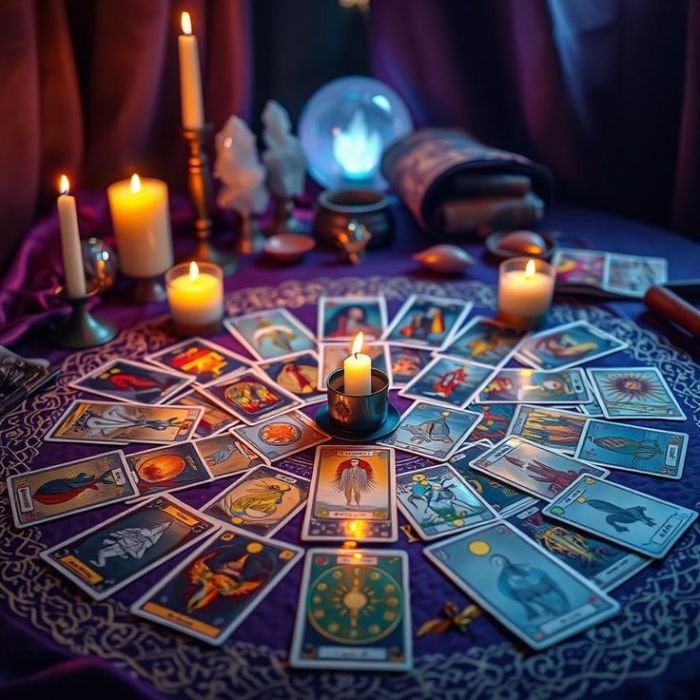 Fortune telling on Tarot cards